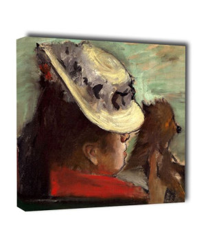 Lady with a Dog, Edgar Degas - obraz na płótnie 50x50 cm