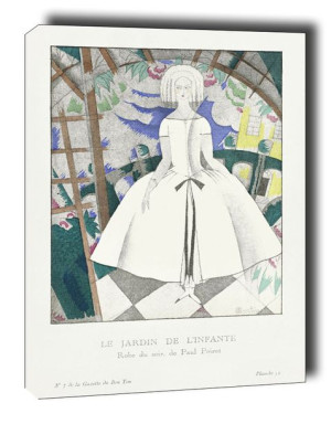 Le jardin de l’infante, robe du soir, de Paul Poiret - obraz na płótnie 50x