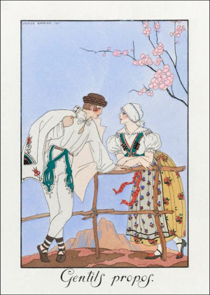 Gentils Propos, George Barbier - plakat 42x59,4 cm