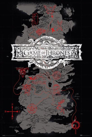 Gra o Tron Mapa Siedmiu Królestw - plakat 61x91,5 cm