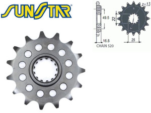 Zębatka Przód Sunstar Sunf397-15