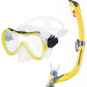 Zestaw do nurkowania aqua-speed maska enzo fajka evo żółty 18 604