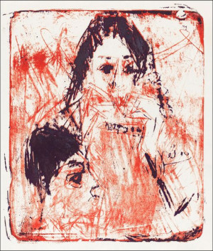 Harmonica Player, Ernst Ludwig Kirchner - plakat 42x59,4 cm