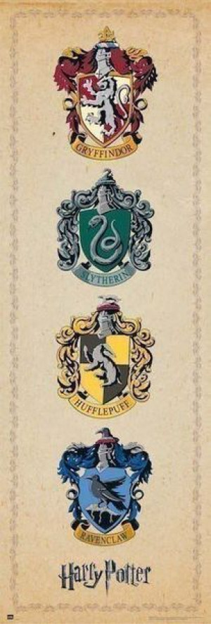 Harry Potter Herby Domów Magii - plakat 53x158 cm