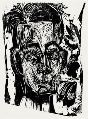 Head of Dr. Robert Binswanger, Ernst Ludwig Kirchner - plakat 20x30 cm