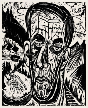 Head of van de Velde, Bright, Ernst Ludwig Kirchner - plakat 40x50 cm