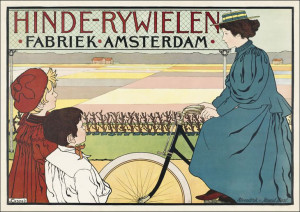 Hinde-Rijwielen Fabriek Amsterdam, Johann Georg van Caspel - plakat 59,4x42