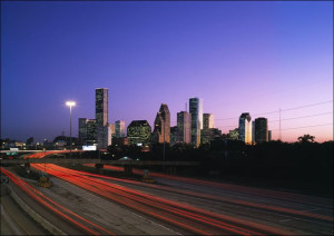 Houston, Texas skyline., Carol Highsmith - plakat 40x30 cm