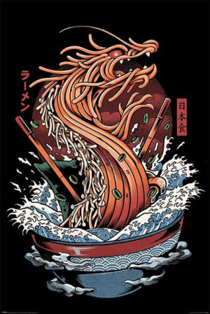 Ilustrata Dragon Ramen - plakat 61x91,5 cm