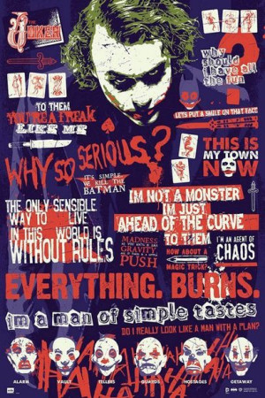 Joker Infografika - Batman Mroczny Rycerz - plakat 61x91,5 cm