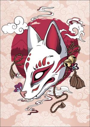 Kitsune - plakat 20x30 cm
