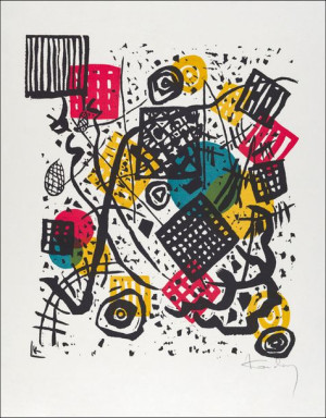 Kleine Welten V, Wassily Kandinsky - plakat 50x70 cm