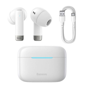 Baseus dokanałowe bezprzewodowe słuchawki TWS Baseus Bluetooth 5.3 białe (B