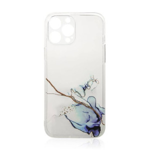 Marble Case etui do iPhone 13 Pro żelowy pokrowiec marmur niebieski