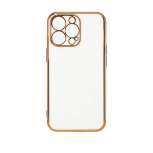 Lighting Color Case etui do iPhone 13 Pro Max żelowy pokrowiec ze złotą ram