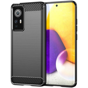 Carbon Case elastyczne etui pokrowiec Xiaomi 12/12X czarny