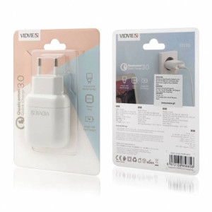 Ładowarka Sieciowa 1xUSB QC 3.0 VIDVIE CE11Q biała