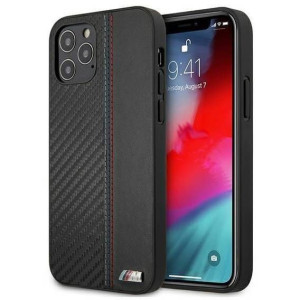 Oryginalne Etui IPHONE 12 PRO MAX BMW Hardcase Carbon Tricolor (BMHCP12LMOC