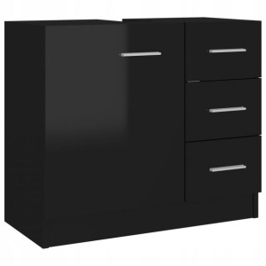 Szafka Łazienkowa Stojąca Pod Umywalkę 63cm Czarna