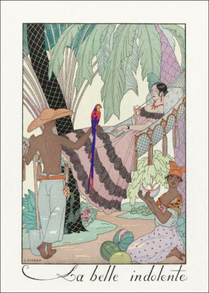La belle indolente, George Barbier - plakat 40x60 cm
