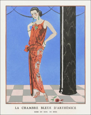 La chambre bleue d’arthénice, George Barbier - plakat 40x50 cm