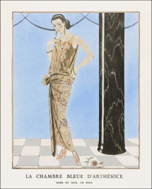 La chambre bleue d’arthénice: Robe du soir, de Beer, George Barbier - plaka