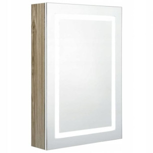Szafka Łazienkowa Wisząca Z Lustrem Led 50x13x70