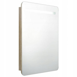Szafka Łazienkowa Wisząca Z Lustrem Led 60x11x80