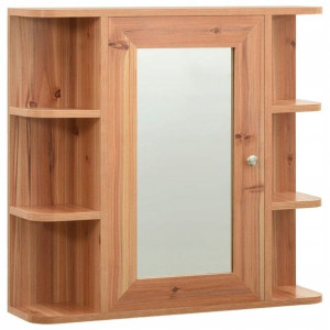 Szafka Łazienkowa Z Lustrem Wisząca 66x17x63 Cm,