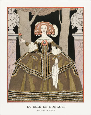 La rose de l’infante: Costume, de Worth from Gazette du Bon Ton., George Ba