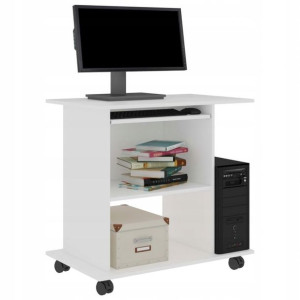 Biurko Białe Komputerowe Stolik Meble Laptop 80 Cm