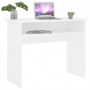 Biurko Białe Komputerowe Stolik Meble Laptop 90 Cm