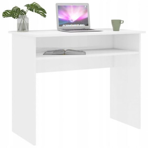 Biurko Białe Komputerowe Stolik Meble Laptop 90 Cm
