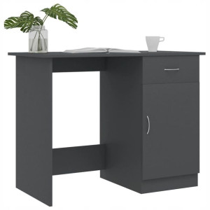 Biurko Komputerowe Stolik Szare 100x50x76 Szkolne