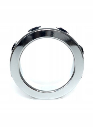 Pierścień Erekcyjny Penis Metalowy Cyrkonie Ring