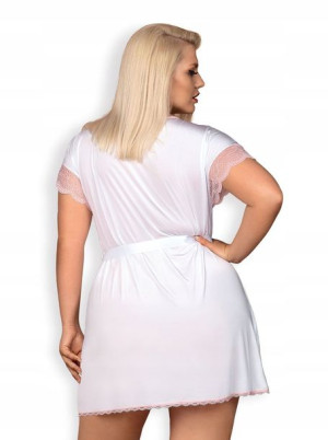 Damski Szlafrokz Koronką Plus Size Stringi Komplet
