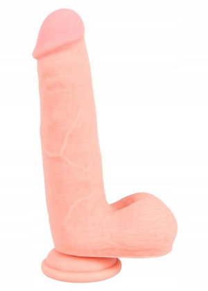Dildo Silikonowe Realistyczny Penis Dużymi Jądrami