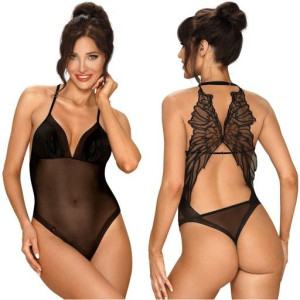Seksi Body Z Siateczki Zdobione Plecy Otwarty Krok