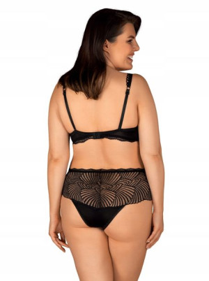 Zmysłowy Komplet Plus Size Koronka Figi Biustonosz
