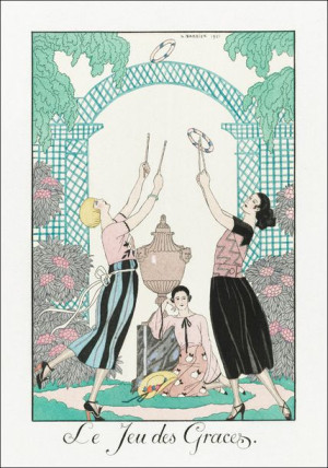 Le Jeu des Graces, George Barbier - plakat 21x29,7 cm