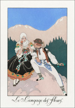 Le Langage des Fleurs, George Barbier - plakat 20x30 cm