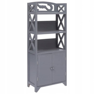 Szafka Łazienkowa Stojąca Słupek 46x24x116 Drewno