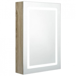 Szafka Łazienkowa Wisząca Z Lustrem Led 50x13x70