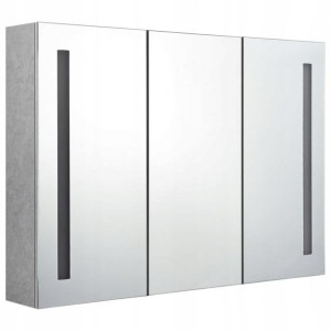 Szafka Łazienkowa Wisząca Z Lustrem Led 89x14x62