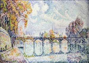 Le pont des Arts, Paul Signac - plakat 50x40 cm