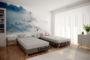 Łóżko pojedyncze hotelowe 80x190 z materacem sprężynowo-piankowym
