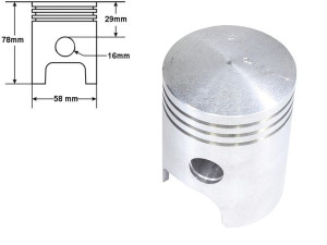 Tłok Jawa 350 12v Nominał Prawy 58,00