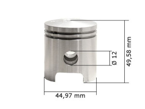 Tłok Simson S70 45,00 Nominał Owalizowany Alm