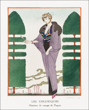 Les Colchiques, George Barbier - plakat 70x100 cm