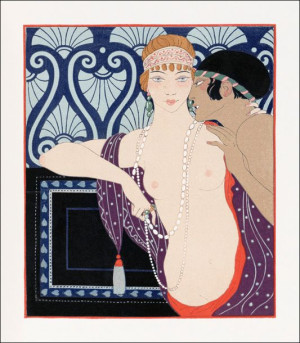 Les Trois Beautes de Mnasidika, George Barbier - plakat 61x91,5 cm